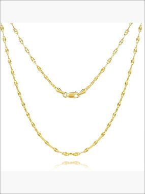 14K Gold Plated Chain Necklace Lobster Clasp Princess Length